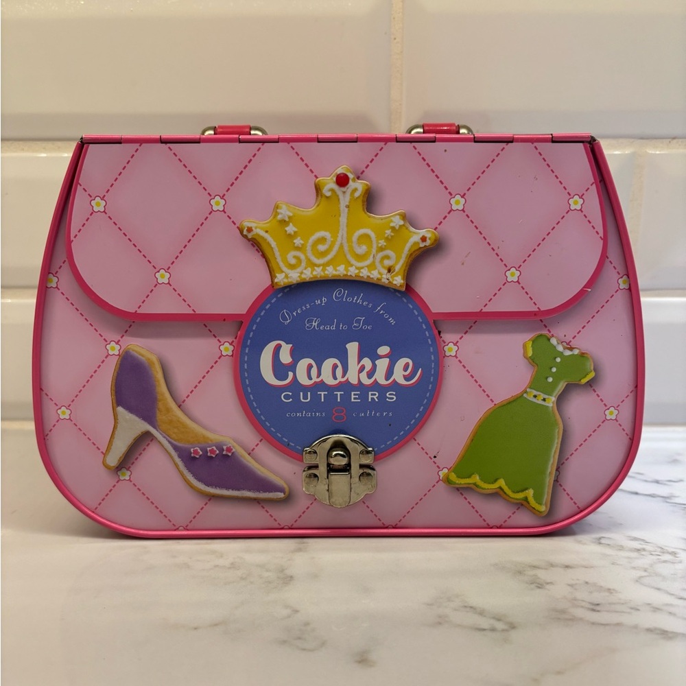 Williams Sonoma “Dress-up Clothes” Cookie Cutters in Tin “Purse”